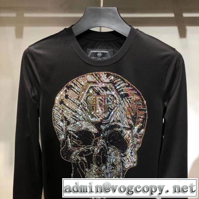 もちろん相性抜群 長袖/Tシャツ 2019新発売大歓迎秋冬新名品 PHILIPP PLEIN フィリッププレイン
