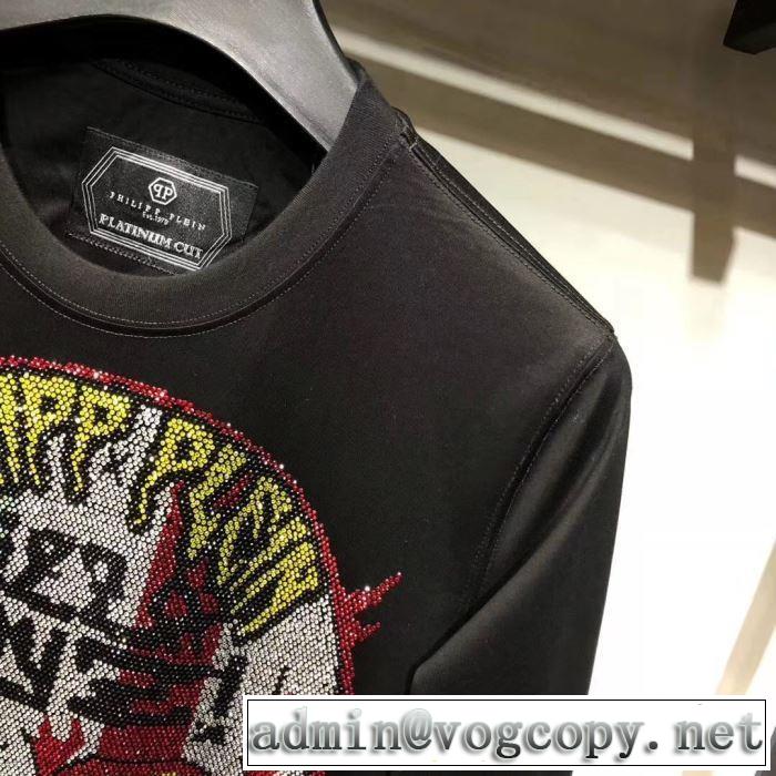 秋のおしゃれをスタートする人気新作長袖/Tシャツ PHILIPP PLEIN 定番人気の2019秋冬モデル フィリッププレイン
