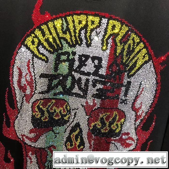 秋のおしゃれをスタートする人気新作長袖/Tシャツ PHILIPP PLEIN 定番人気の2019秋冬モデル フィリッププレイン