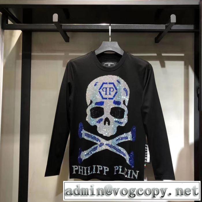 シンプルに着こなしたい PHILIPP PLEIN  世界的に希少な2019秋冬新作長袖/Tシャツ フィリッププレイン