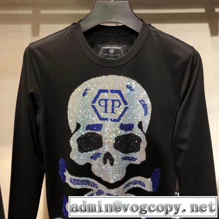 シンプルに着こなしたい PHILIPP PLEIN  世界的に希少な2019秋冬新作長袖/Tシャツ フィリッププレイン