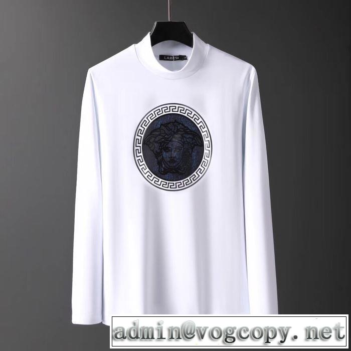 2色可選 長袖/Tシャツ 秋冬ムード高まる人気新作 VERSACE ヴェルサーチ 2019秋、イチオシ上品