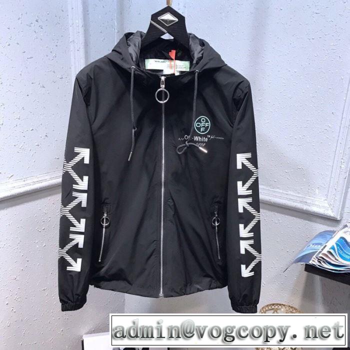 Off-White DAIG VARSITY BOMBER オフホワイト コピー ウィンドブレーカー サイズ 着こなし ストリート おしゃれ ジャケット