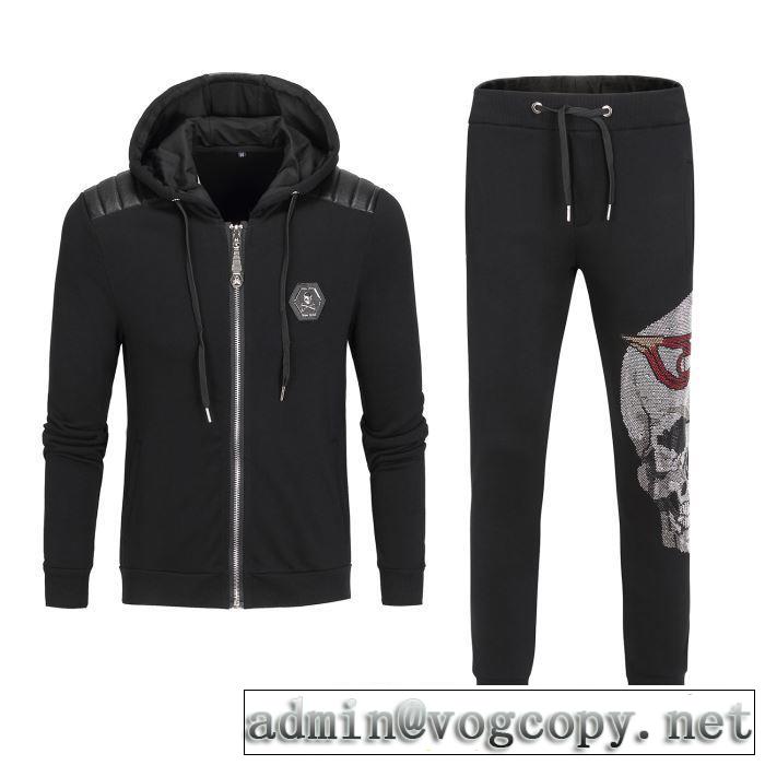 さむい冬にこれ1枚だけで PHILIPP PLEIN フィリッププレイン 2019秋冬憧れのブランドはすすめ 上下セット
