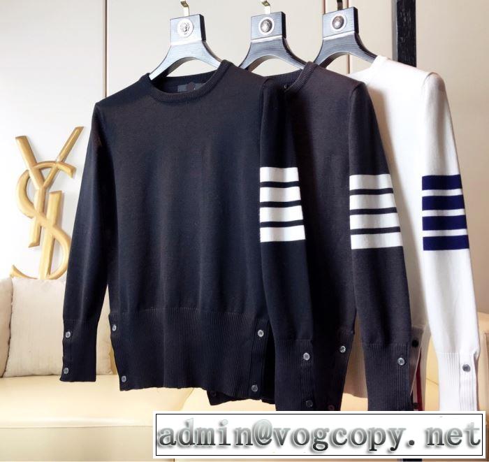 3色可選2019秋冬最安価格新品 人気秋冬新作の大幅値下げをお見逃しなく THOM BROWNE トムブラウン プルオーバー