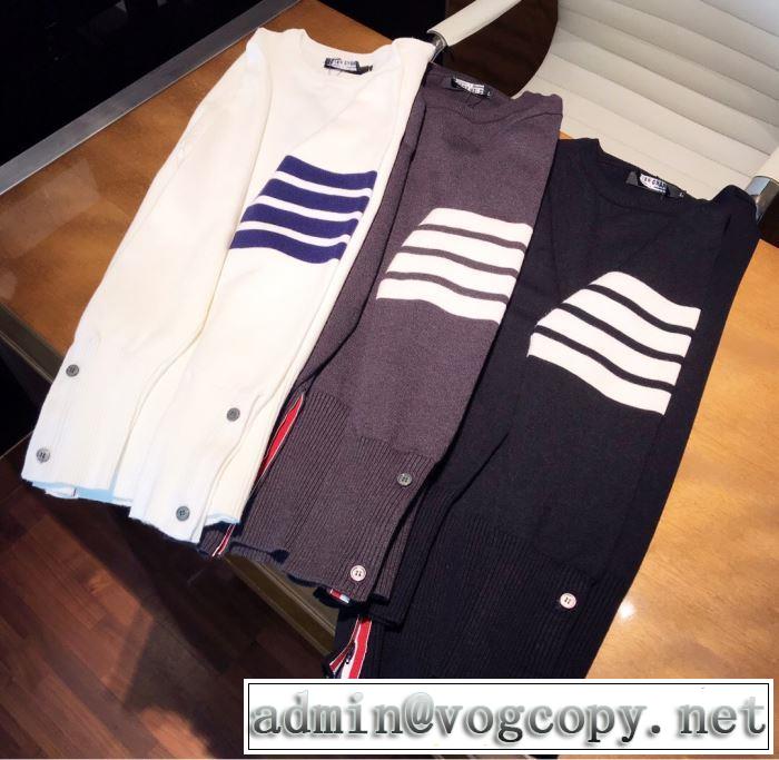 3色可選2019秋冬最安価格新品 人気秋冬新作の大幅値下げをお見逃しなく THOM BROWNE トムブラウン プルオーバー