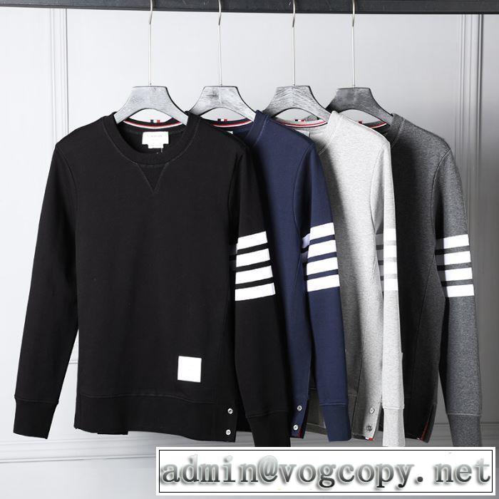 おしゃれさんはいち早く取り THOM BROWNE 4色可選トムブラウン プルオーバーパーカー 2019トレンドアイテム激安