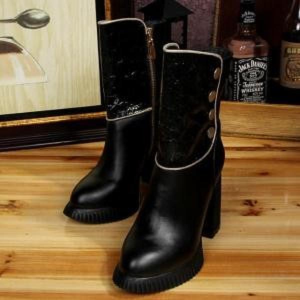2026 【激安】CHROME HEARTS クロムハーツ  ショートブーツ ヒール高さ8CM