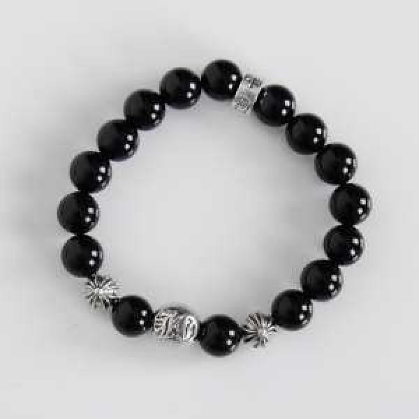 存在感◎2026春夏 CHROME HEARTS クロムハーツシルバー925 ビーズブレスレット天然石