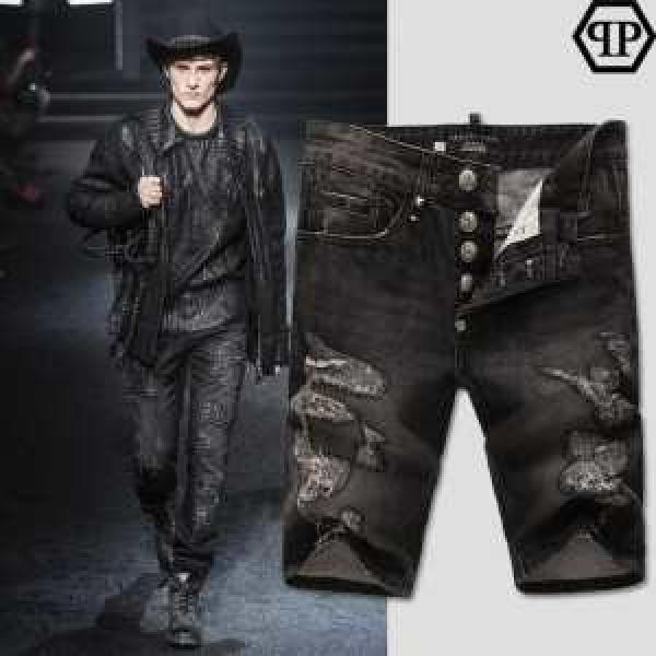 2026春夏 PHILIPP PLEIN フィリッププレイン人気が爆発 ハーフデニム 2887A
