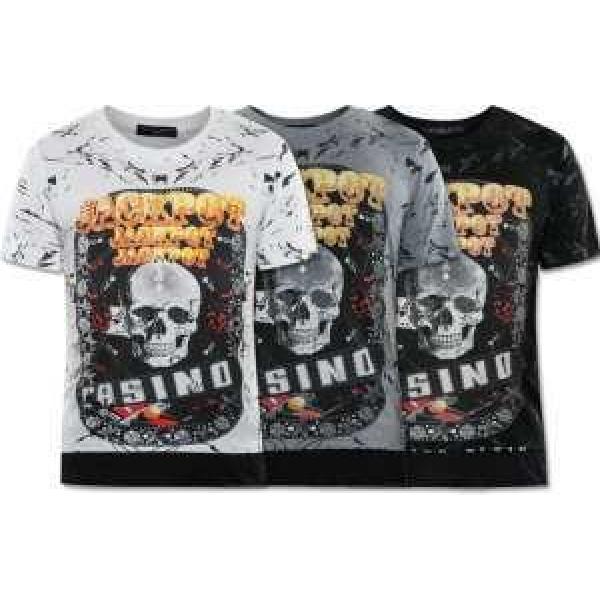 大人気☆NEW!! 2026春夏 PHILIPP PLEIN フィリッププレイン ラウンドネック半袖Tシャツ 3色可選 5486A