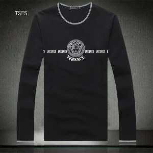 2026秋冬 VERSACE ヴェルサーチ 上質 Uネック 長袖 Tシャツ