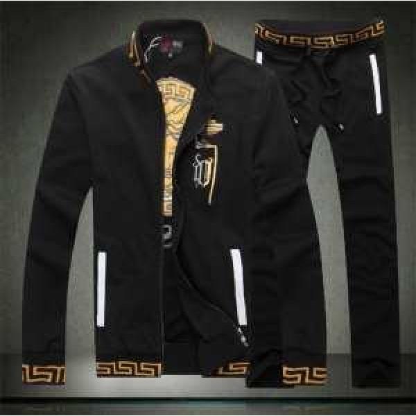 入手困難 2026秋冬 VERSACE ヴェルサーチ スタジアムジャンパー  セットアップ上下 2色可選