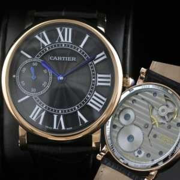 大人気  半自動卷  CARTIER カルティエ 男性用腕時計 日本製クオーツ 2針  44mm  メンズ腕時計