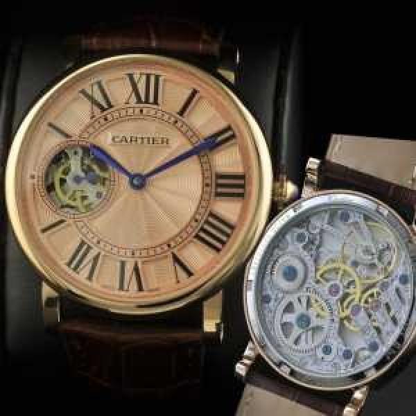 男性用腕時計 半自動卷  CARTIER カルティエ 日本製クオーツ 2針  44mm  メンズ腕時計