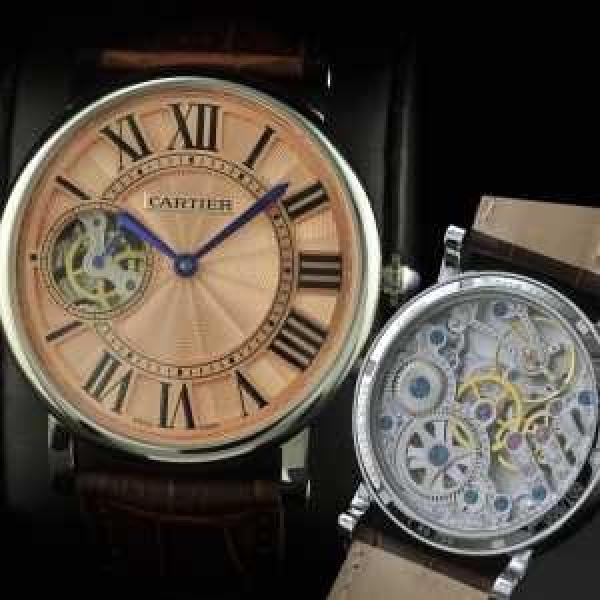 男性用腕時計 半自動卷  CARTIER カルティエ 日本製クオーツ 2針  44mm  メンズ腕時計