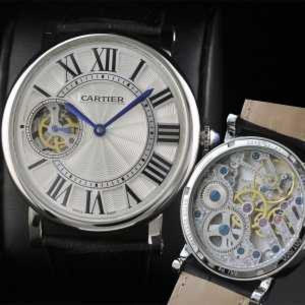 日本製クオーツ 2針新入荷 半自動卷  CARTIER カルティエ 男性用腕時計   44mm  メンズ腕時計