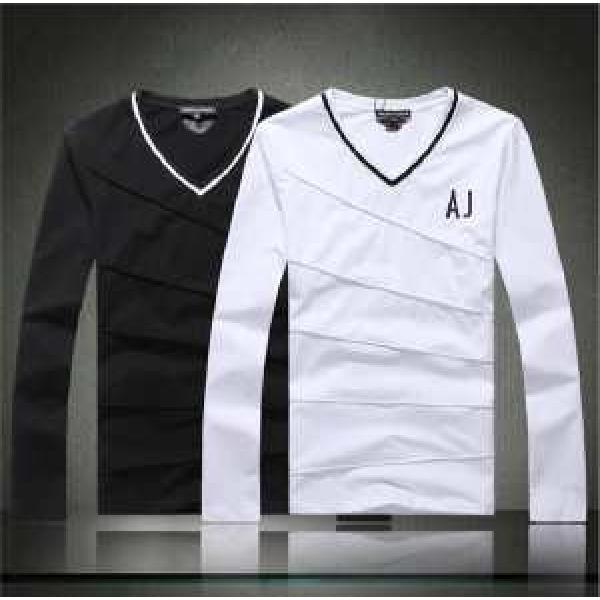 2026秋冬 完売品！ ARMANI アルマーニ  Vネック 長袖 Tシャツ 2色可選
