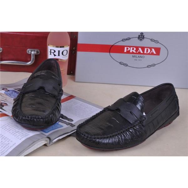 人気商品 2026-14秋冬新作 PRADA プラダ レザーシューズ靴 BALCK