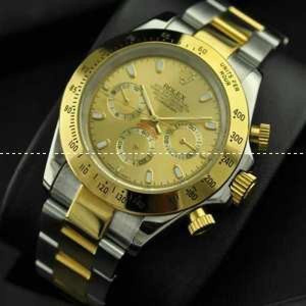 ROLEX ロレックス オイスター　オイスターデイト メンズ腕時計 自動巻き 6針クロノグラフ ゴールド文字盤 夜光効果