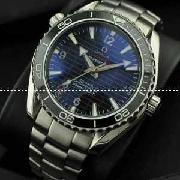 OMEGA オメガ メンズ腕時計 日本製クオーツ 3針クロノグラフ 日付表示 夜光効果 44.45mm