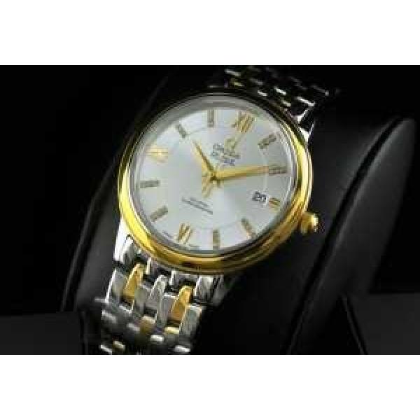 半自動卷 日本製クオーツ 2針 OMEGA オメガ  メンズ腕時計