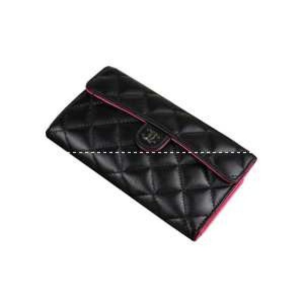 美品【CHCH】カンボンライン二つ折り財布 ブラック 並行輸入品 A-31508