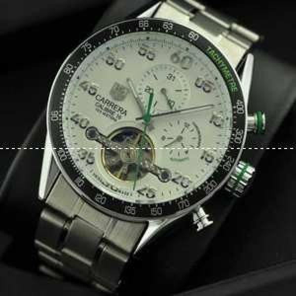 タグホイヤー【TAG HEUER】 メンズ腕時計 自動巻き 5針 トゥールビヨン 日付表示 月付表示 43.00mm