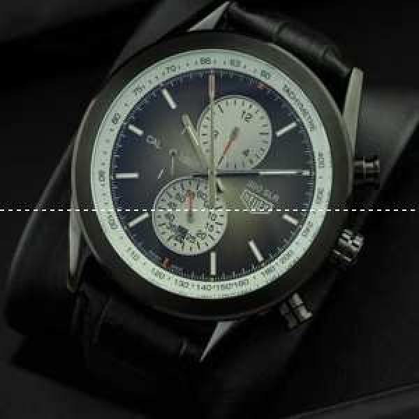 タグホイヤー【TAG HEUER】 メンズ腕時計 自動巻き 5針クロノグラフ 日付表示 月付表示 44.10mm ブラック