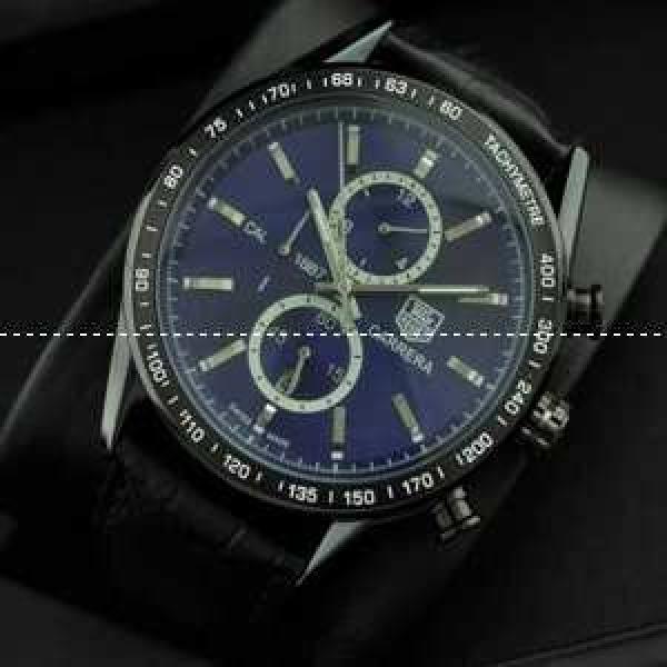 自動巻き 5針クロノグラフ タグホイヤー【TAG HEUER】 メンズ腕時計 日付表示 月付表示 サファイヤクリスタル風防 43.75mm