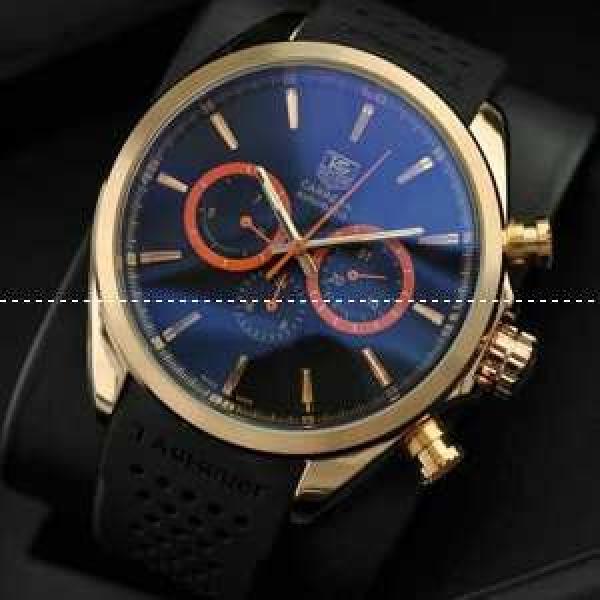 タグホイヤー【TAG HEUER】メンズ腕時計 自動巻き　6針 ブラック ラバー