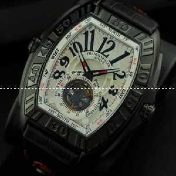 FRANCK MULLER フランクミュラー メンズ腕時計 自動巻き 2針 Tourbillon 夜光効果 レザー