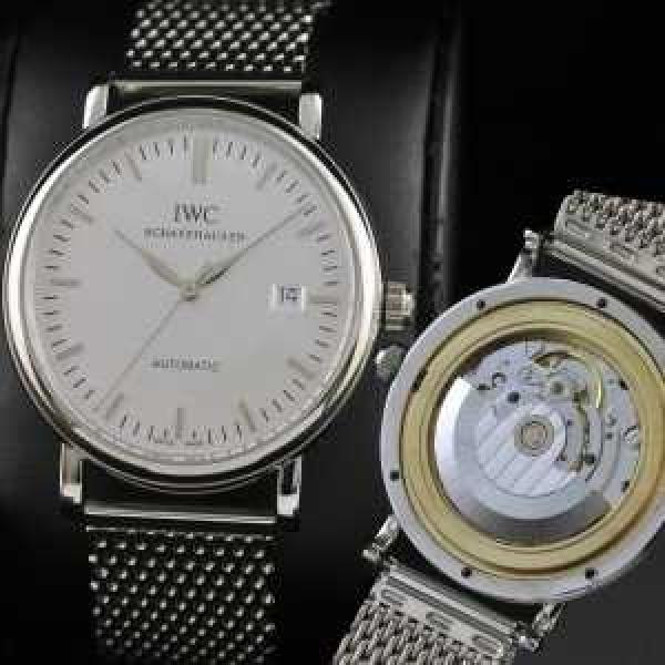夜光効果   大人気 スイスムーブメント 3針  自動巻き 日付表示   男性用腕時計 IWC クオーツ メンズ腕時計