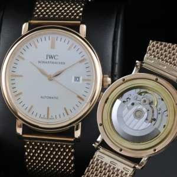 夜光効果   大人気 スイスムーブメント 3針  自動巻き 日付表示   男性用腕時計 IWC クオーツ メンズ腕時計