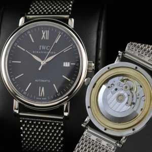 日付表示 新入荷 スイスムーブメント 3針  自動巻き  夜光効果  男性用腕時計 IWC クオーツ メンズ腕時計