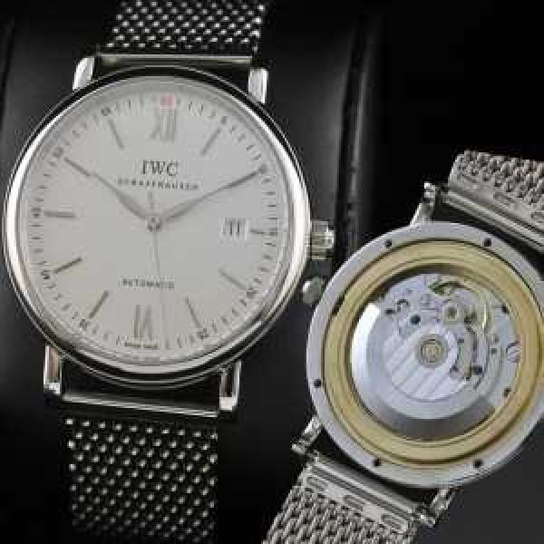 大人気  スイスムーブメント 3針  自動巻き 日付表示 夜光効果  男性用腕時計 IWC クオーツ メンズ腕時計