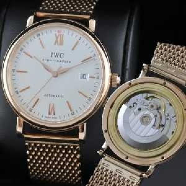 自動巻き スイスムーブメント 3針 大人気   自動巻き 日付表示 夜光効果  男性用腕時計 IWC クオーツ メンズ腕時計