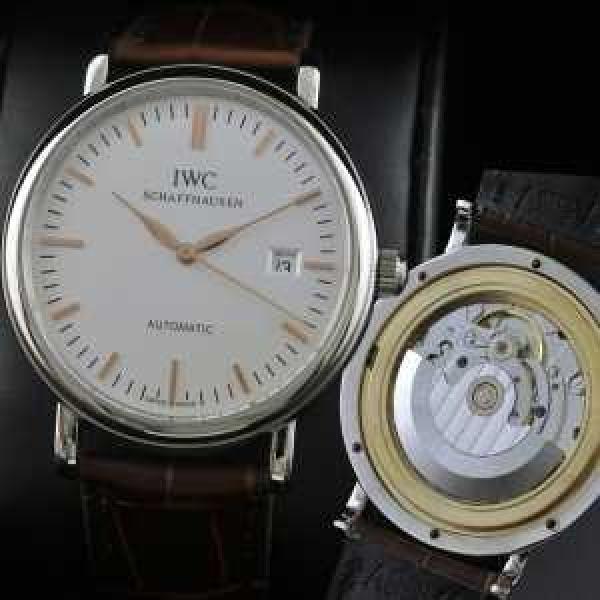 日付表示 新入荷 スイスムーブメント 3針  自動巻き  夜光効果  男性用腕時計 IWC クオーツ メンズ腕時計