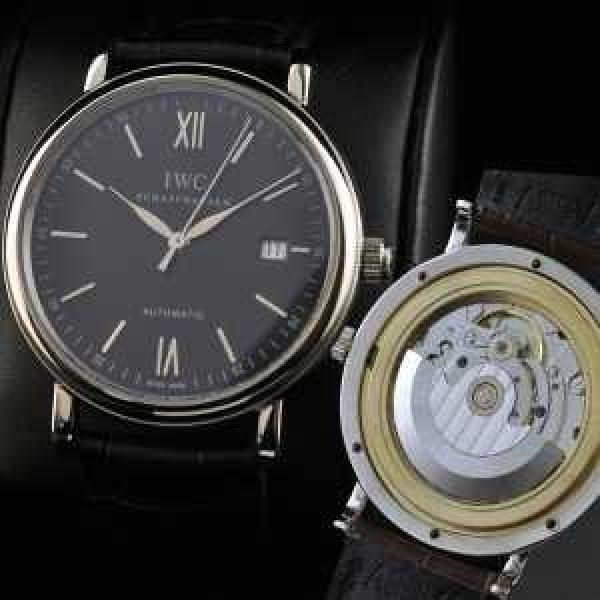 日付表示 新入荷 スイスムーブメント 3針  自動巻き  夜光効果  男性用腕時計 IWC クオーツ メンズ腕時計