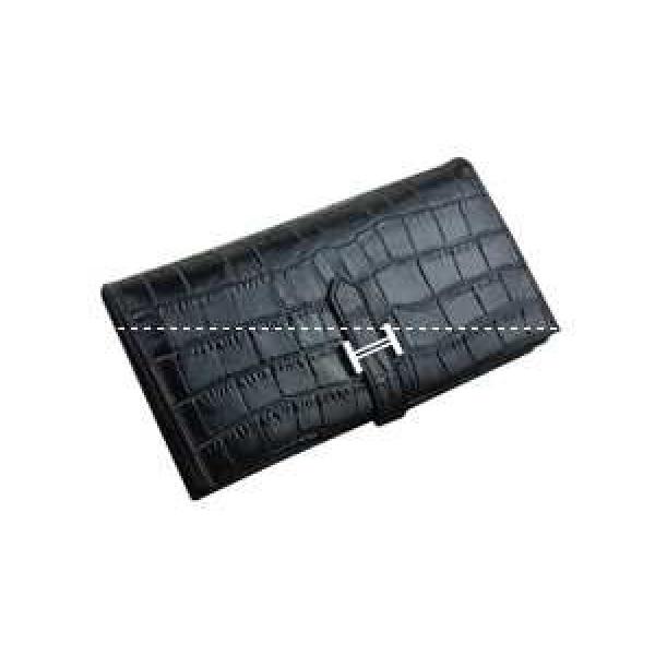 エルメス財布　二つ折り　レザーワニ紋　  並行輸入品 H-0151