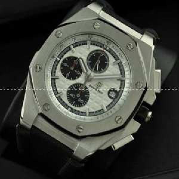 Audemars Piguetオーデマピゲ 腕時計 日本製クオーツ 6針クロノグラフ 日付表示 夜光効果