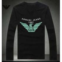 2026秋冬 高級感演出 ARMANI アルマーニ Vネック 長袖 Tシャツ 3...