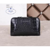 PRADA プラダ 首胸ロゴ 2026 ファスナー開閉 財布メンズ 3855