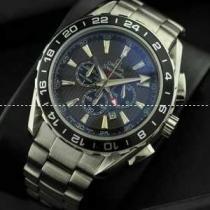 日本製クオーツ 6針クロノグラフ OMEGA オメガ メンズ腕時計 日付表示 月...