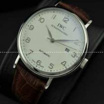 自動巻き 3針クロノグラフ IWC クオーツ メンズ腕時計　日付表示 ホワイト文...