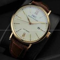自動巻き 3針クロノグラフ IWC クオーツ メンズ腕時計　日付表示 ホワイト文...