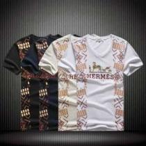 格安！2026春夏 HERMES エルメス Vネック 半袖Tシャツ 4色可選