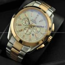 OMEGA オメガ 日本製クオーツ 6針クロノグラフ メンズ腕時計 日付表示 月付表示 ステンレス