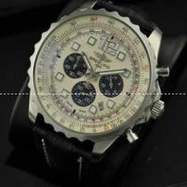 日本製クオーツVK ブライトリング★BREITLING メンズ腕時計 日付表示 夜光効果　レザー