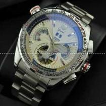 自動巻き Tourbillon タグホイヤー【TAG HEUER】 メンズ腕時計 日付表示 月付表示 45.45mm ステンレス シルバー